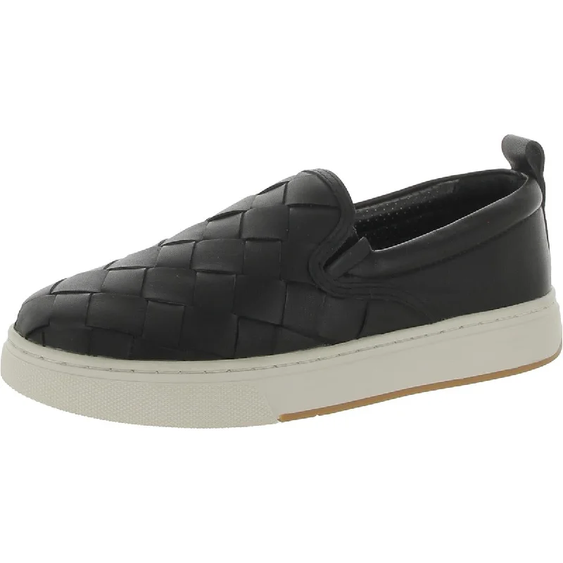 J/Slides Womens Leather Comfort Slip-On Sneakers