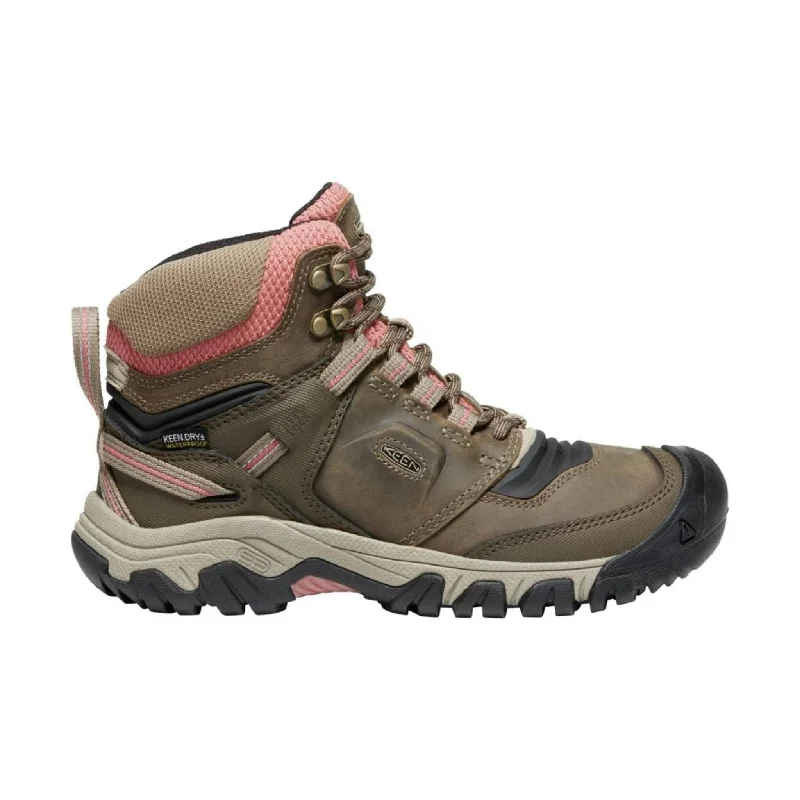 KEEN Women's Ridge Flex Mid Waterproof Boot - Timberwolf/Brick Dust - ONLINE STORE CREDIT/EXCHANGE ONLY