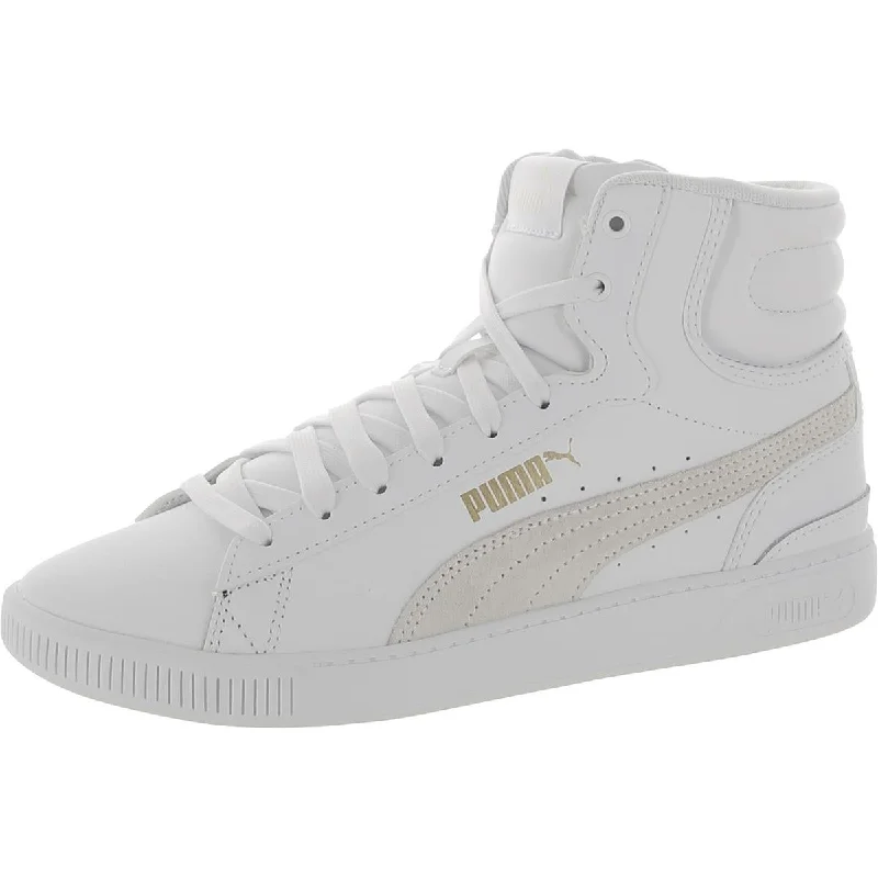 Puma Womens Vikky 3 Mid Leather High-Top Skate Shoes