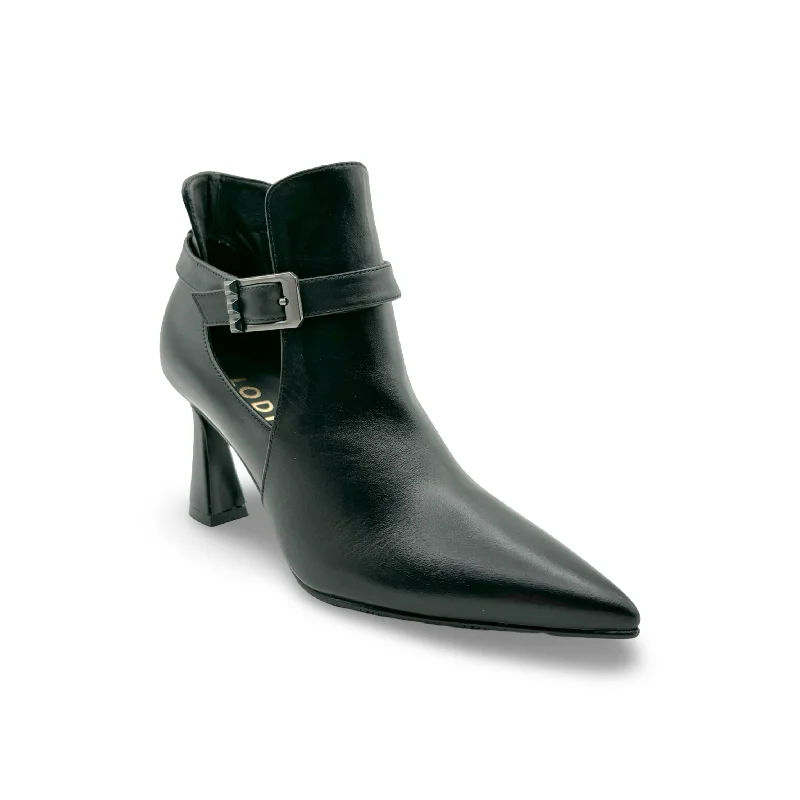 Rolumer Black Leather Bootie