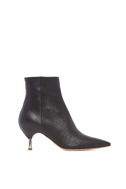 Valeria Ankle Boot in Black Leather