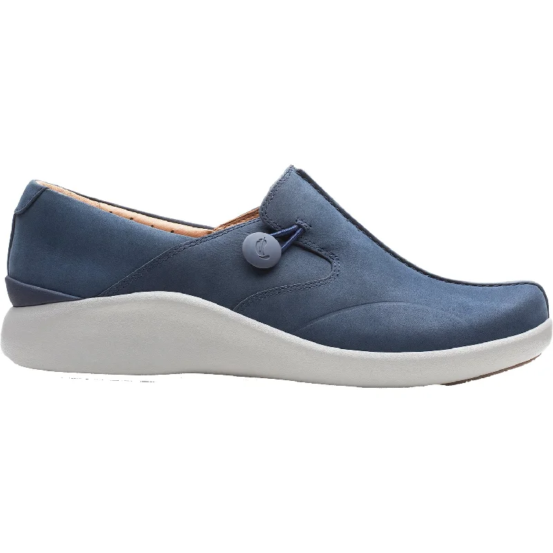 Women's Clarks Un Loop 2 Walk Navy Nubuck