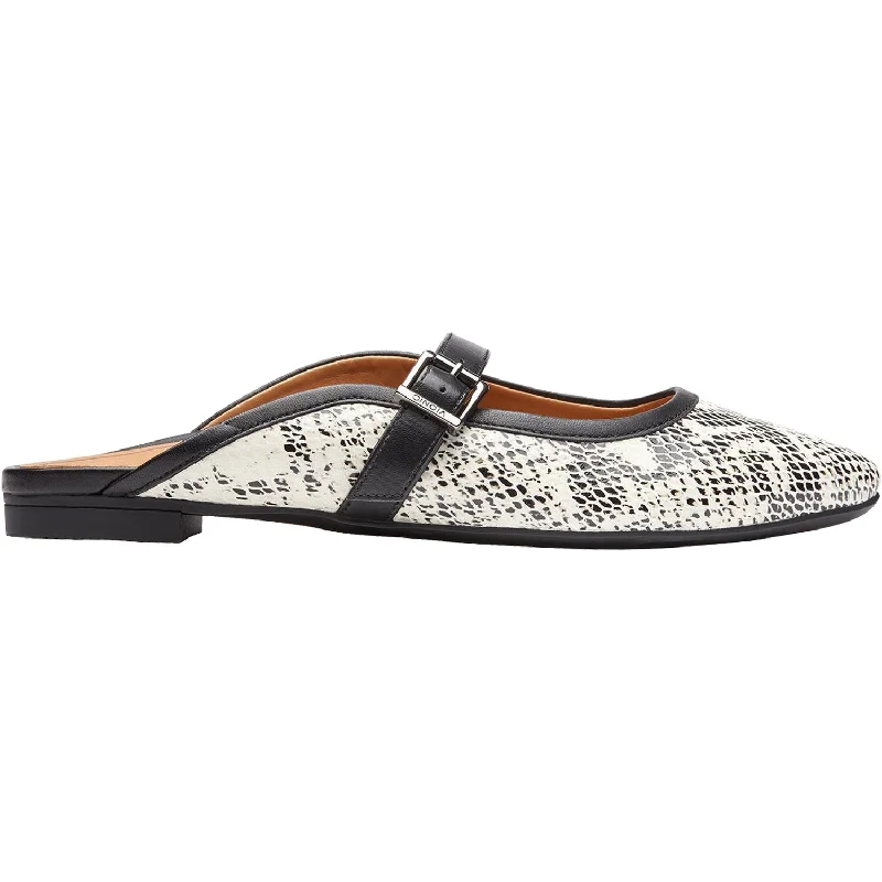 Women's Vionic Esme White/Black Snake Leather