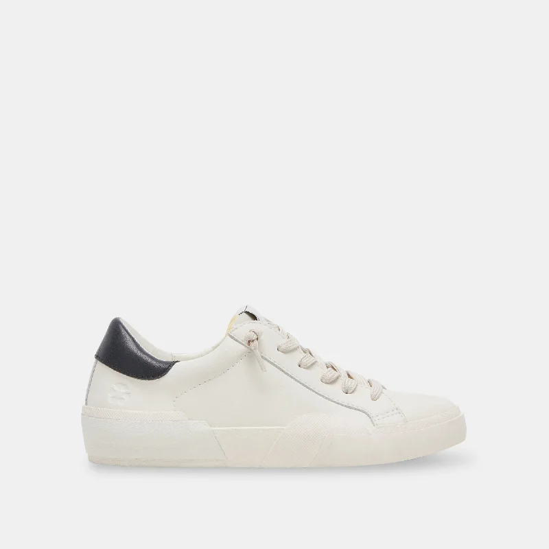 ZINA FOAM 360 SNEAKERS WHITE BLACK RECYCLED LEATHER